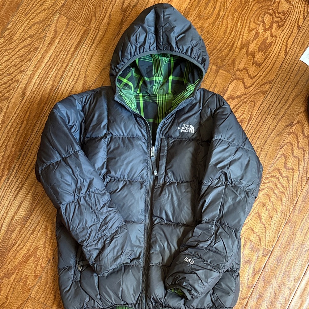 The North Face Charcoal Puffer reversible boys LN